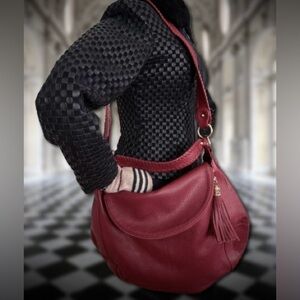 Onna Ehrlich switchable straps, genuine pebbled leather bag.